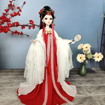 1/3 BJD Древнекитайская кукла Hanfu Одежда Кукла с шаровидным шарниром и аксессуарами для головного убора Дворцовая кукла принцессы Игрушки для девочек