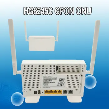 100% Оригинальный новый GPON ONU EPON HG8245C ONT termianl с английским программным обеспечением, совместимым с 1GE + 3FE + voice + wifi hG8546M