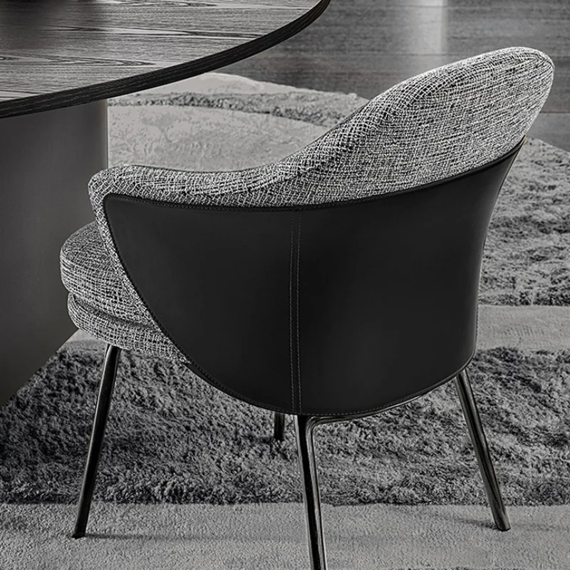 Роскошный обеденный стул с поручнями, Современная спинка, Простой обеденный стул с туалетным столиком, стол в скандинавском стиле, мебель для дома Silla Comedor QF50DC Изображение 3