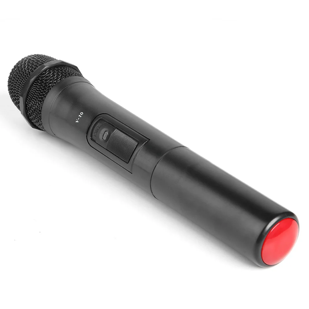 Поющий микрофон V10, Кардиоидный Полярный звукосниматель, Беспроводной ручной микрофон с USB-приемником для караоке, громкоговоритель Изображение 2