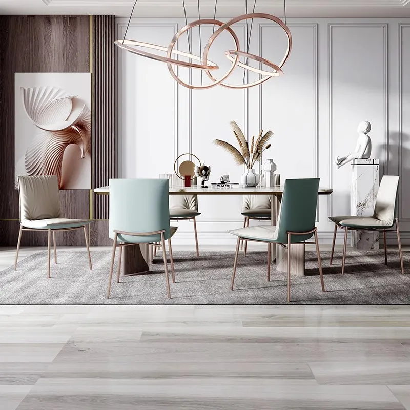 Роскошные обеденные стулья, современные табуреты для отдыха, рестораны, простые креативные обеденные стулья, кухонные стулья в скандинавском стиле, мебель для гостиной Изображение 3