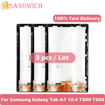 3 шт./лот Оригинальный ЖК-дисплей для Samsung Galaxy Tab A7 10,4 2020 SM-T500 T505 T500 ЖК-дисплей с сенсорным экраном T500 Замена ЖК-дисплея