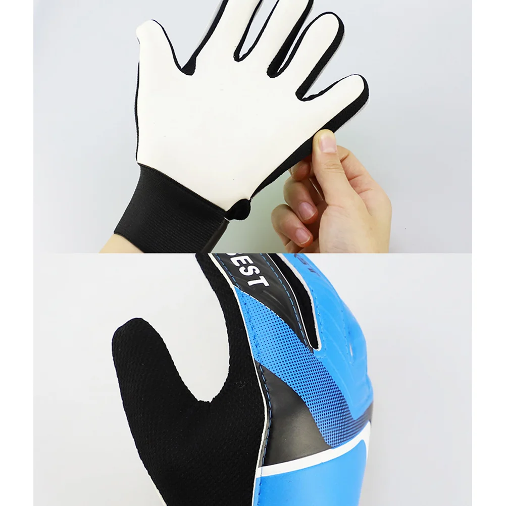 Износостойкая амортизирующая футбольная перчатка, детские футбольные перчатки для подростков, Экипировка, Регулируемое защитное снаряжение вратаря Изображение 3