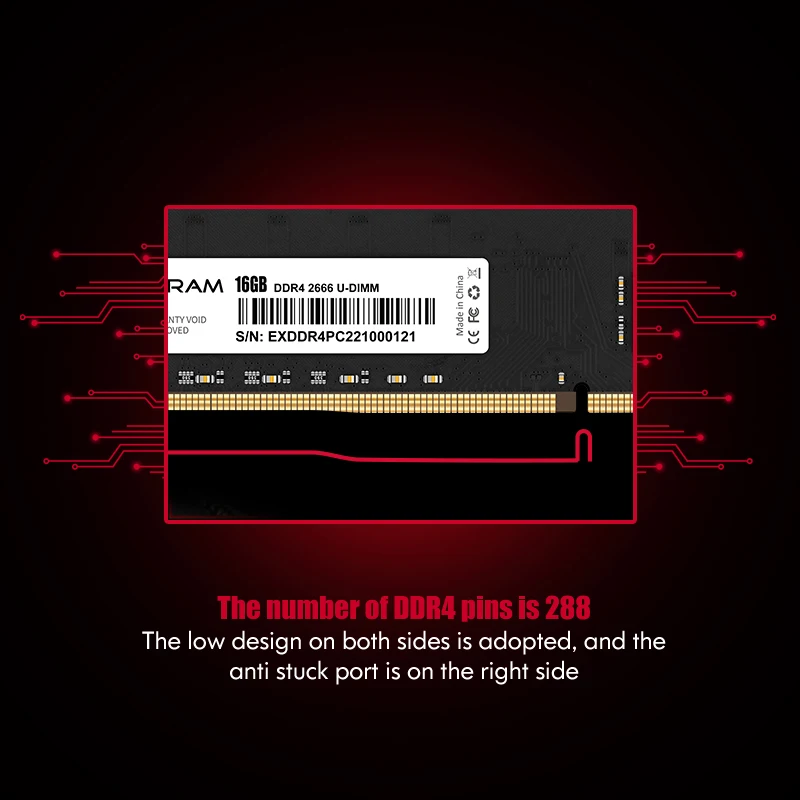 5ШТ EXRAM Memoria Ram DDR3 DDR4 Настольная Память ddr3 4 ГБ 8 ГБ 1333 1600 1866 МГц ddr4 2133 2400 2666 3200 МГц для Настольной Памяти Изображение 5