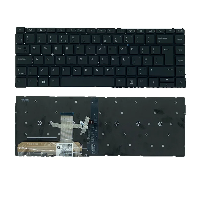 Новая клавиатура с подсветкой в Великобритании для ноутбука HP EliteBook X360 1040 серии G5 G4 Черного цвета P/N: 2H-BAZUKI64312 Изображение 0