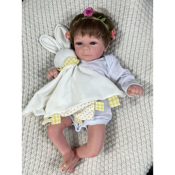 45 см Куклы-Реборн, Новорожденная Милая Девочка Фелиция, уже раскрашенная со многими деталями, Рисующими вены, укоренившиеся Волосы, ресницы