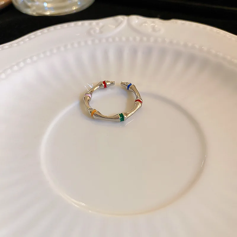 KAITIN Корейские роскошные кольца с масляными звездами для женщин, Индивидуальное кольцо-манжета на указательный палец, модные украшения, подарки для вечеринок Изображение 3