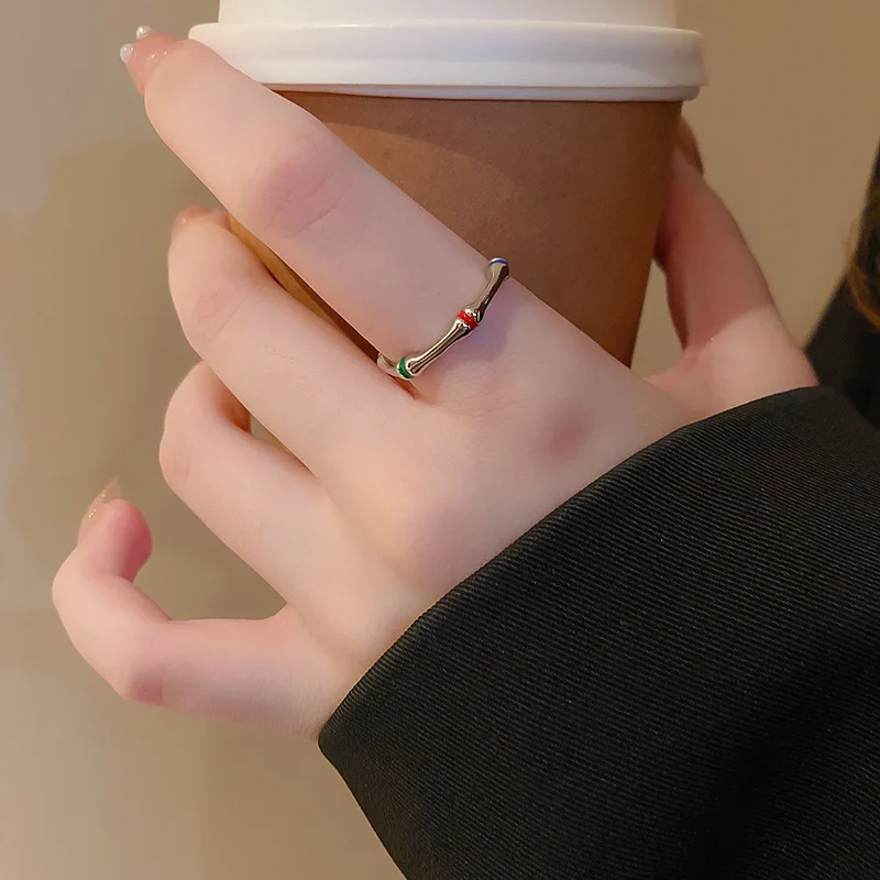 KAITIN Корейские роскошные кольца с масляными звездами для женщин, Индивидуальное кольцо-манжета на указательный палец, модные украшения, подарки для вечеринок Изображение 5