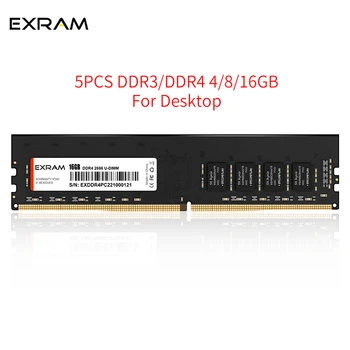 5ШТ EXRAM Memoria Ram DDR3 DDR4 Настольная Память ddr3 4 ГБ 8 ГБ 1333 1600 1866 МГц ddr4 2133 2400 2666 3200 МГц для Настольной Памяти