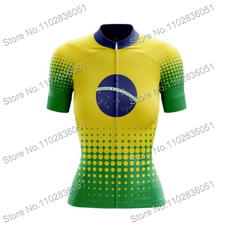 Бразильская Команда Новый Комплект Велосипедной Майки Летние Комплекты Велосипедной Одежды Женские Рубашки Carp Road Bike Костюм Велосипедный нагрудник Шорты MTB Maillot Изображение 1