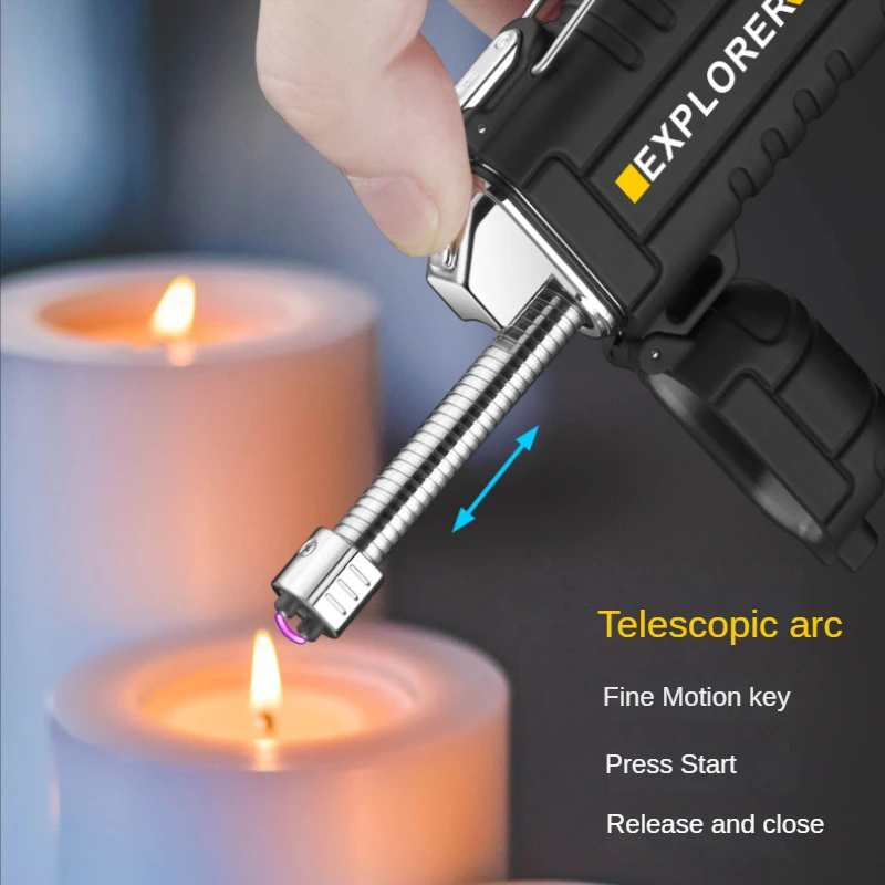 USB Перезаряжаемая электрическая плазменно-дуговая зажигалка для мужчин, аксессуары для курения, водонепроницаемые и ветрозащитные, подарки на открытом воздухе Изображение 0