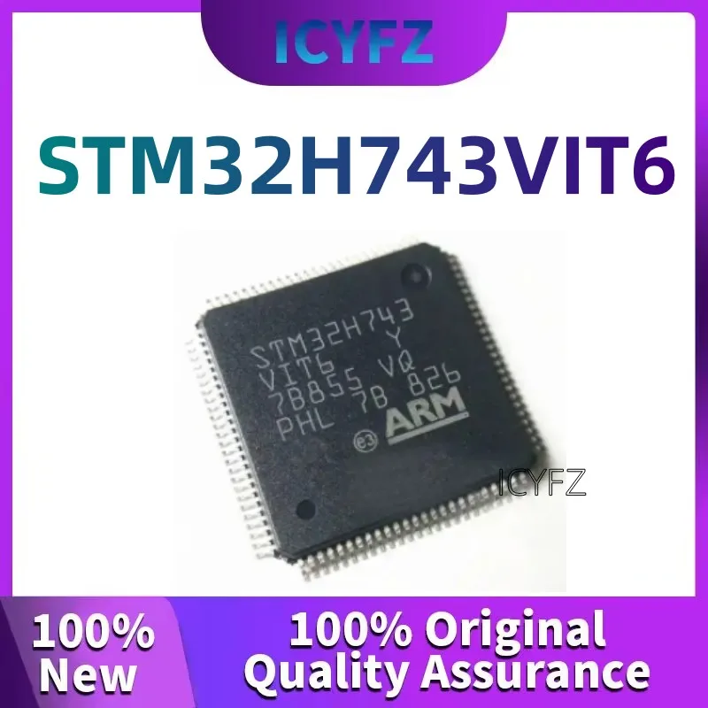 100% абсолютно новый оригинальный набор микросхем STM32H743VIT6 LQFP100 с 32-разрядным микроконтроллером MCU Изображение 0