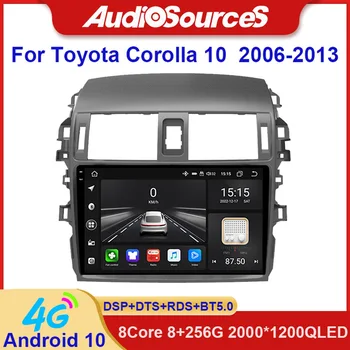 7862S-V10 2K QLED Автомобильный Радио Мультимедийный Видеоплеер Навигация Стерео GPS Android 10 Для Toyota Corolla 10 E140 E150 2006-2013