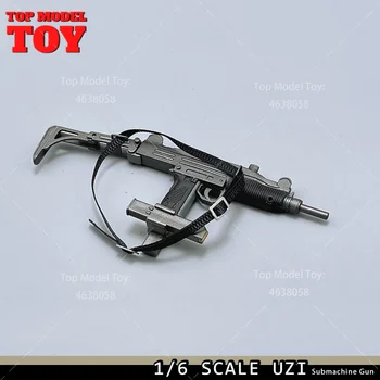 8 см 1/6 Масштабный пистолет-пулемет UZI Модель оружия Аксессуары для 12-дюймовых игрушек-фигурок армейского солдата
