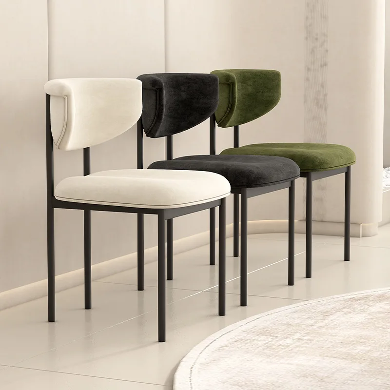 Обеденный стул MOMO French Cream со спинкой для домашней гостиной, дизайнерские модели обеденного стола и стульев, простой стул для отдыха Изображение 2