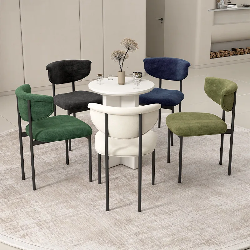 Обеденный стул MOMO French Cream со спинкой для домашней гостиной, дизайнерские модели обеденного стола и стульев, простой стул для отдыха Изображение 3