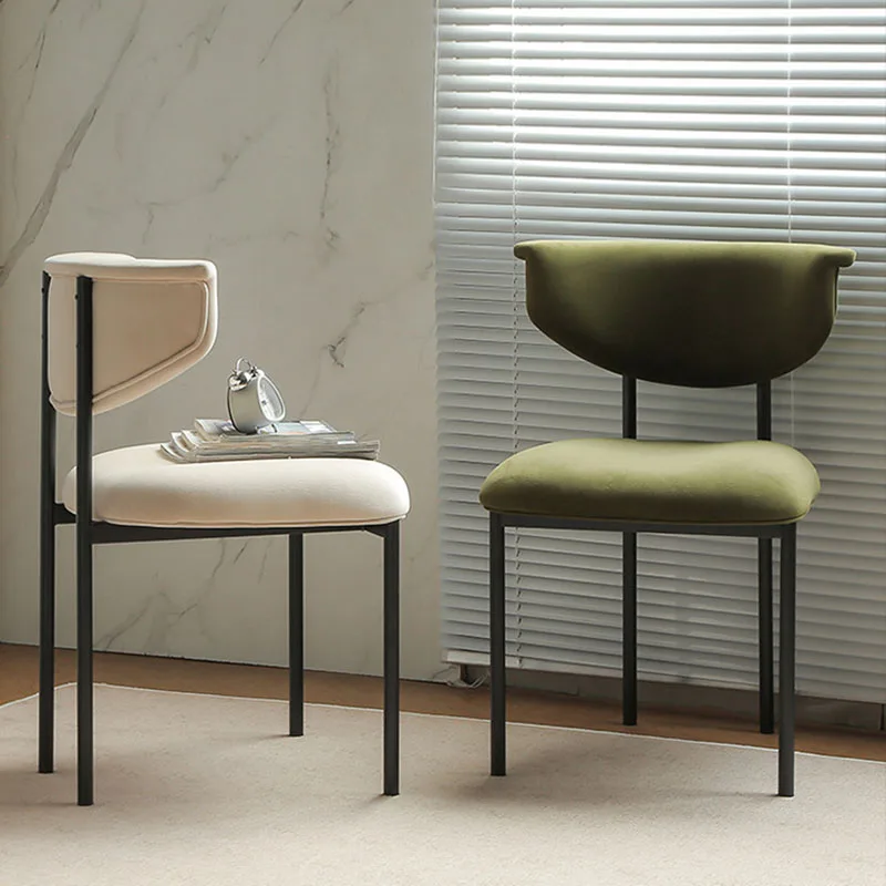 Обеденный стул MOMO French Cream со спинкой для домашней гостиной, дизайнерские модели обеденного стола и стульев, простой стул для отдыха Изображение 5