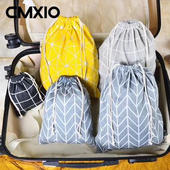 CMXIO Портативные сумки на шнурке Хлопчатобумажные сумки для хранения игрушек, одежды, обуви, организации хранения всякой всячины, сумка для одежды