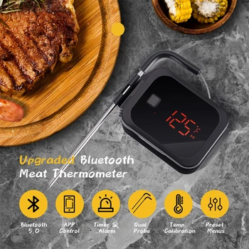 INKBIRD IBT-2X Обновил Bluetooth-термометр для мяса с двумя зондами, беспроводной пищевой термометр и таймер сигнализации для коптильной печи-гриль
