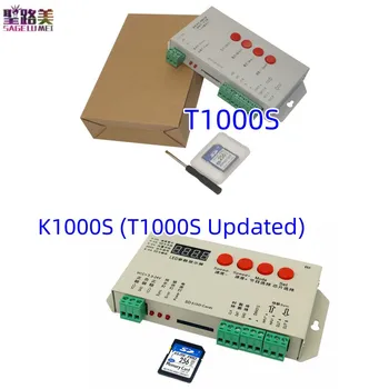 T1000S K1000S (обновленный T1000S) SPI Пиксельный RGB Контроллер DC5/12/24V SD-карта Для IC DMX512 WS2811/2812/2815 APA102 Светодиодные ленты