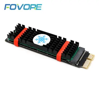 Адаптер PCIE к M2 Разъем M Key M2 SSD NVME PCIE x1 Full Speed M.2 2280 Алюминиевый радиатор SSD с термическим охлаждением кремниевых пластин