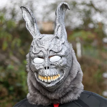 Аниме Фрэнки Злой Кролик, Злая Косплей-маска, Жуткое Дьявольское Животное, Страшная Маска на Хэллоуин, Реквизит для костюма на все лицо, тема карнавала