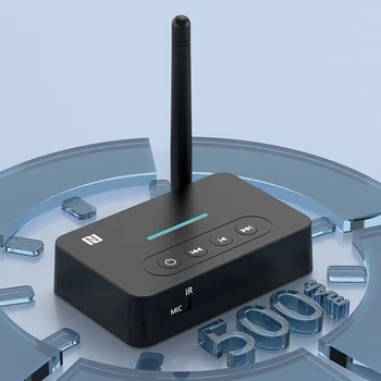 Аудиоприемник-передатчик NFC / AUX / RCA /USB U-диск /TF 500 мАч Быстрая передача данных Bluetooth-совместимый беспроводной адаптер 5.1