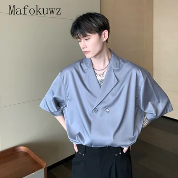 В Японии 2023 года Новая стираемая джинсовая рубашка с длинным рукавом, Мужская Весенняя модная марка, Свободная рубашка с длинным рукавом, Тонкое пальто