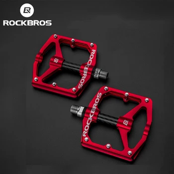 Велосипедная педаль ROCKBROS из алюминиевого сплава с нескользящим уплотнением из высокопрочного углеродного волокна, Расширенная пылезащитная педаль, Аксессуары для велосипеда