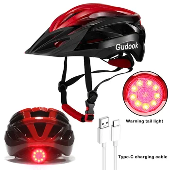 Велосипедный шлем с подсветкой, Предупреждение о зарядке горных шоссейных велосипедов, защитная шапочка для скалолазания, шапочки для катания на роликовых коньках