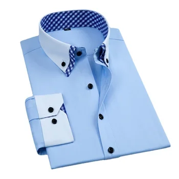 Весна 2022, Новое Поступление Мужских рубашек, Высококачественная Мужская Тонкая Трехмерная рубашка-смокинг для женатого Жениха с длинным рукавом 5XL
