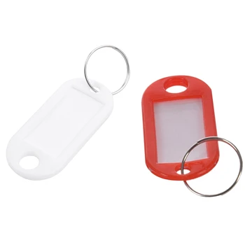 Горячие-200 шт. высококачественных пластиковых брелков для ключей, 100 шт. красных и 100 шт. белых