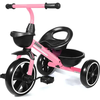 Детские трехколесные велосипеды KRIDDO Возрастом от 24 месяцев до 4 лет, Подарочный детский мотодельтаплан для детей 2,5-5/24 лет, розовый