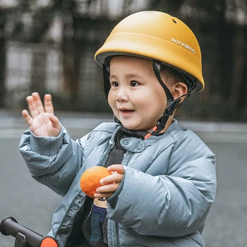 Детский шлем ROCKBROS для верховой езды, для мальчиков и девочек, для балансирования на велосипеде, катания на коньках, для занятий спортом на открытом воздухе, Защитное снаряжение Регулируемого размера