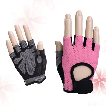 Женские спортивные перчатки для занятий тяжелой атлетикой с половинной защитой, спортивные тренировки, фитнес