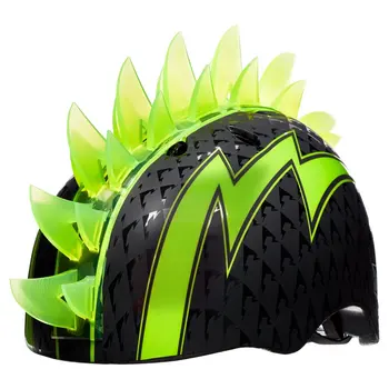 Зеленый велосипедный шлем со светодиодной подсветкой, детский 5+ (50-54 см)