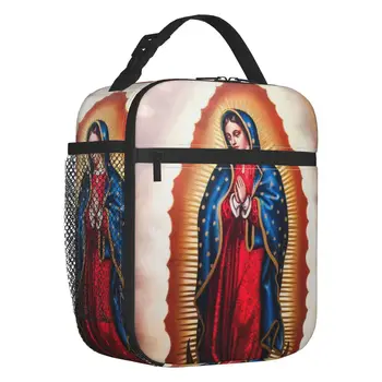 Изготовленный На Заказ Ланч-Боксы Guadalupe Virgin Mary Men Women Cooler С Теплой Изоляцией для Ланч-Боксов для Студенческой Школы