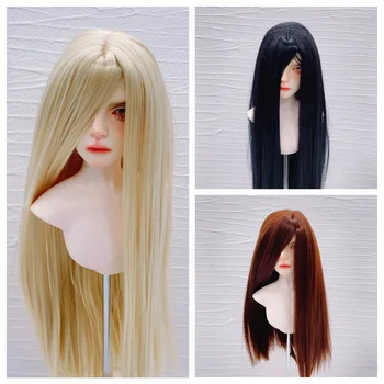 Кукольный парик BJD подходит для размера 1/3 1/4 1/6 милый кукольный парик с прямой челкой можно изменить кукольный парик BJD аксессуары для кукол