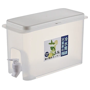 Кухонный контейнер для холодной воды объемом 3,5 л, Чайник, набор для питья фруктов с краном (1 шт., белый)
