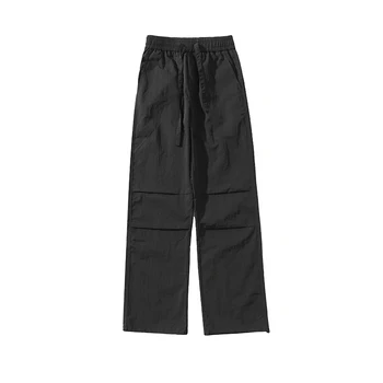 Лето 2023, Черно-серая уличная одежда, шаровары в стиле хип-хоп, легкие брюки, мужские повседневные Корейские джоггеры оверсайз Trouers