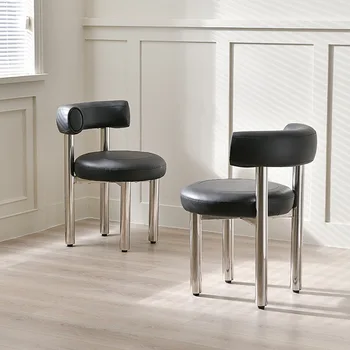 Металлические стулья для гостиной Nordic Floor Black Современное кресло для столовой Nordic Мебель для гостиной Sedie Da Pranzo MQ50KT
