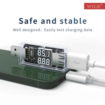 Мини Портативный USB-тестер WYLIE WL-616A Обнаружение зарядки через USB для мобильного телефона Цифровой дисплей Зарядного напряжения и тока