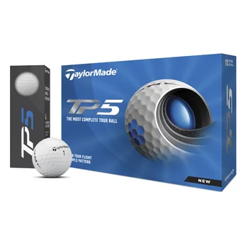 Мячи для гольфа TaylorMade 2021 TP5, белые, 12 упаковок