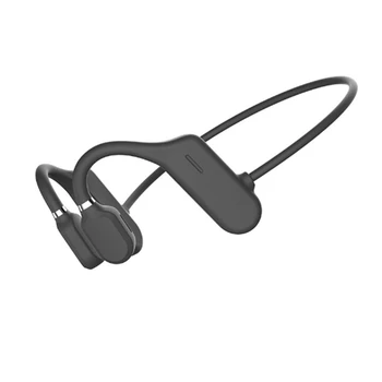 Наушники с Костной Проводимостью Беспроводные Наушники Bluetooth 5.0 TWS Водонепроницаемая Легкая Спортивная Гарнитура с Микрофоном Черного цвета