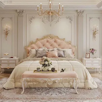 Недорогие Каркасы для кроватей размера Queen-Size, Эстетичное пространство для хранения кроватей, Роскошная Мебель для супружеской спальни Nordic Base De Cama, Эстетичная