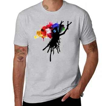 Новая футболка FROG LEAP STUDIOS Leo Moracciholi с фан-артом YouTube intro rainbow splatter, футболки больших размеров, одежда для мужчин