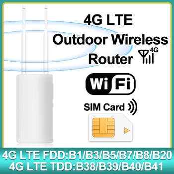 НОВЫЙ Внешний IP66 Водонепроницаемый 150 Мбит/с Smart 4G LTE Беспроводной Маршрутизатор Sim-карты Точка Доступа RJ45 WAN LAN WIFI С Высоким коэффициентом Усиления Двойная Антенна CPE