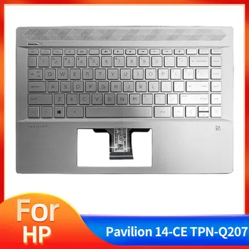 Новый чехол для подставки для рук с подсветкой клавиатуры C подсветкой для ноутбука HP Pavilion 14-CE TPN-Q207 Серебристый