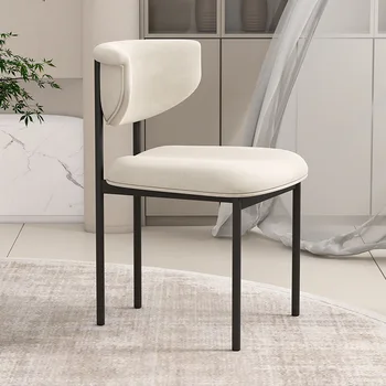 Обеденный стул MOMO French Cream со спинкой для домашней гостиной, дизайнерские модели обеденного стола и стульев, простой стул для отдыха