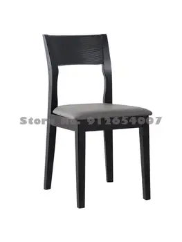 Обеденный стул из массива дерева Домашний Современный Минималистичный Минималистичный стул из массива Ясеня со спинкой для ресторана Nordic